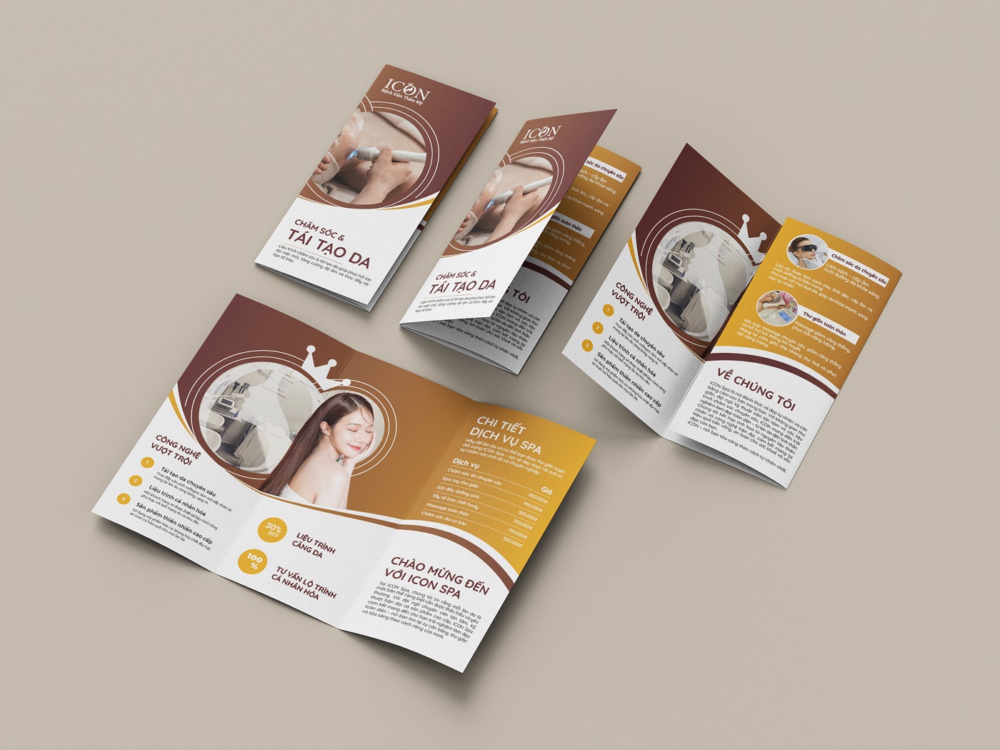 flyer tiếp thị thương hiệu thẩm mỹ viện
